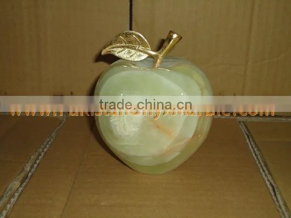 Best Salling PAKISTANI SUPPLIER NICE & SHINE ONYX APPLE WITH BRASS LEAF HANDICRAFTS photo-6
