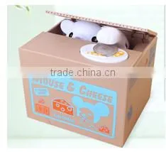 Coin Bank Money Box Plastic Electronic Cute Coin Saving Stealing Dog photo-2