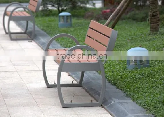 Wholesales Cast Aluminum Wooden Bench Without Backrest photo-4
