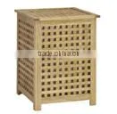 European Style Wooden Grid Series Product Wooden Laundry Basket photo-5