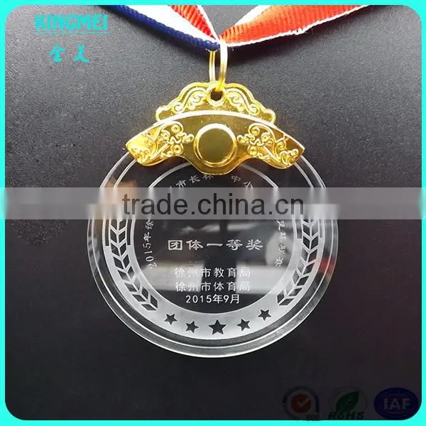KM-XP09 2016 New Arrival Round Shape Small Glass Crystal Medal photo-6
