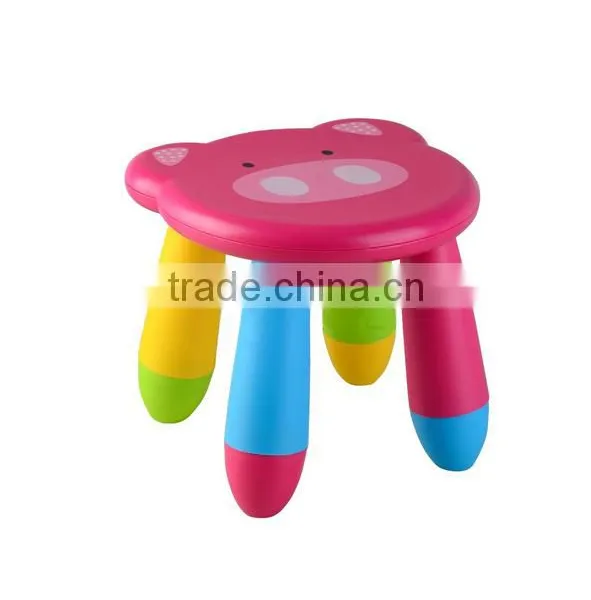 Round Cute Cartoon Pig Plastic Stool photo-1