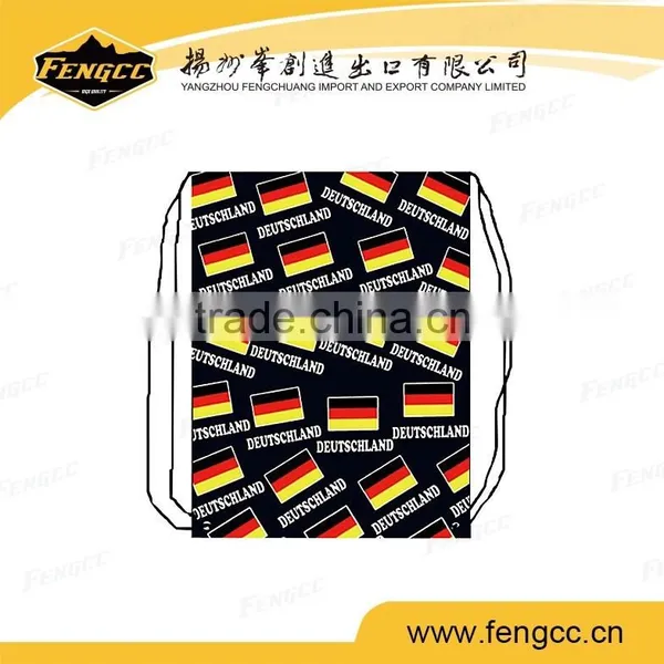 Custom Printed Polyester Travel Drawstring Sports Bag For Travelling photo-3