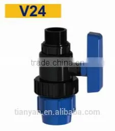 TY High Quality PP Compression Fittings MALE TRUE UNION VALVE Eco-friendly Cheap Price Full Size Factory Price List Discount photo-2