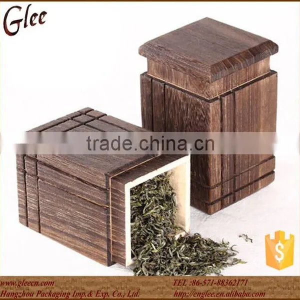 Burned Wooden Tea Canister Wholesale photo-4