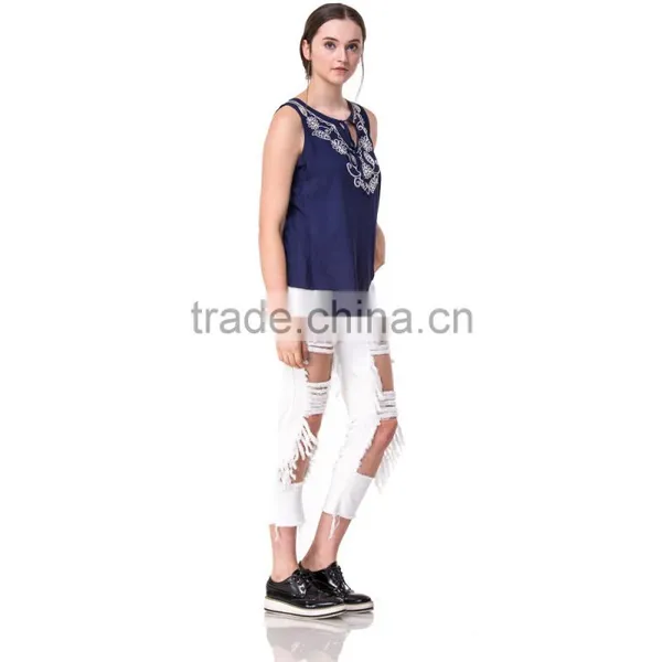 Domin Fashion Latest Embroidery Style Young Girls Tops photo-4
