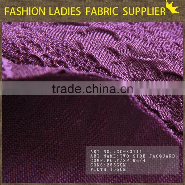 Hot Sales Ladies Fashion Fabric Polyester Spandex Frivolous Dress Order Jacquard Fabric photo-3