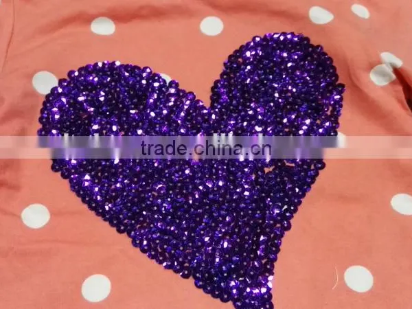 Yiwu Stocks Lots Girl's Most Popular Long Sleeve Pink T-shirt photo-2