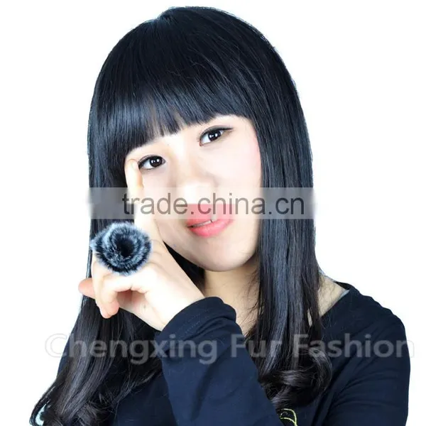 CX-A-64F Rabbit Fur Cute Flower Fashion Ring photo-6