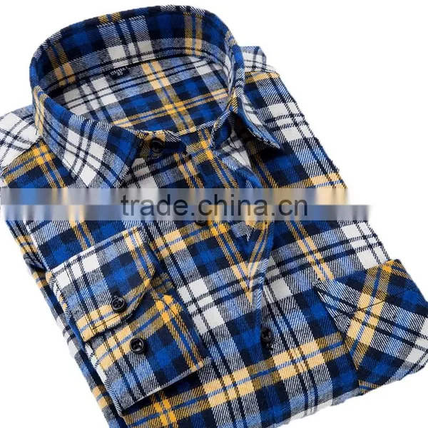 Mens Casual Plaid Shirts Comfort Soft Leisure Flannel Cotton Shirt photo-3