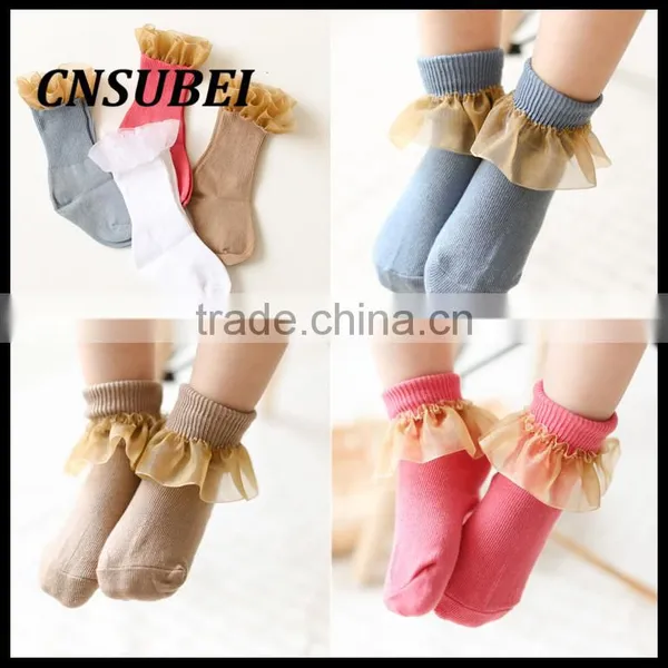2016 Spring and Summer Korean Children Cotton Lace Socks photo-2