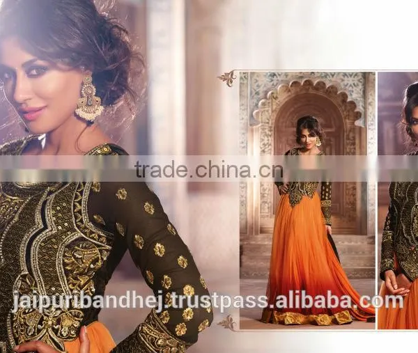 Latest Bollywood Embroidery Design Long Salwar Suit