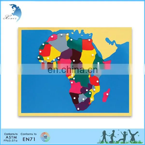 Wholesale Montessori Wooden World Map Baby Toys Educational photo-3