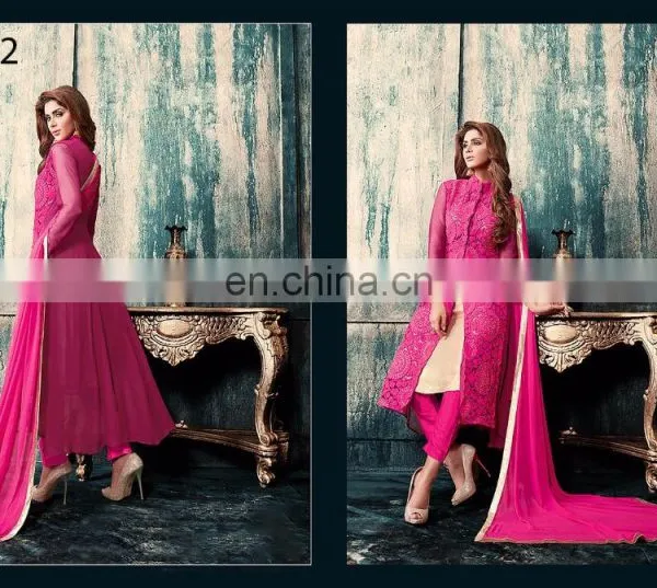 Designer Navy Blue Pakistani Salwar Kameez Wholesale photo-3