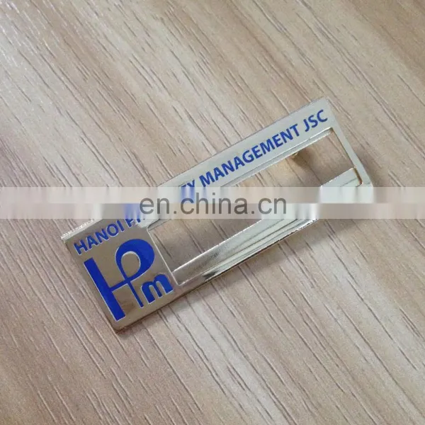 2016 Hot Sales Souvenir Reusable Metal Namebadge With Gold Safety Pin photo-5