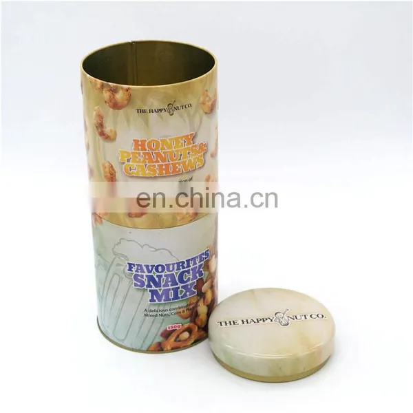 Cylinder Metal Food Tin Can With Stackable Empty Tin Can photo-4