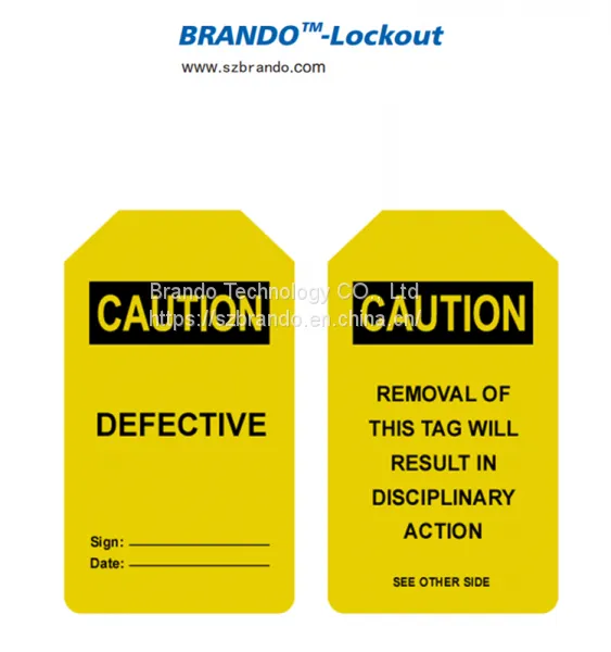 Safety Lockout Tagout PVC Padlock Label Safety Tag and Sign photo-3