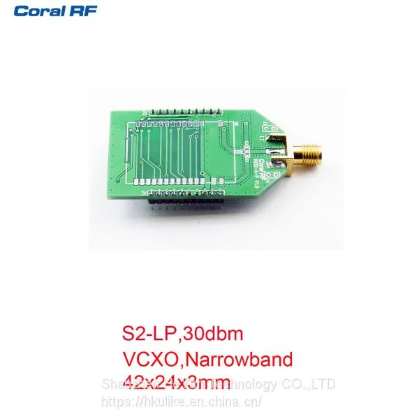 S2-LP Narrowband PA RF Moudule , 30DBM ,868Mhz,915Mhz, VCXO, SPI, High Quality