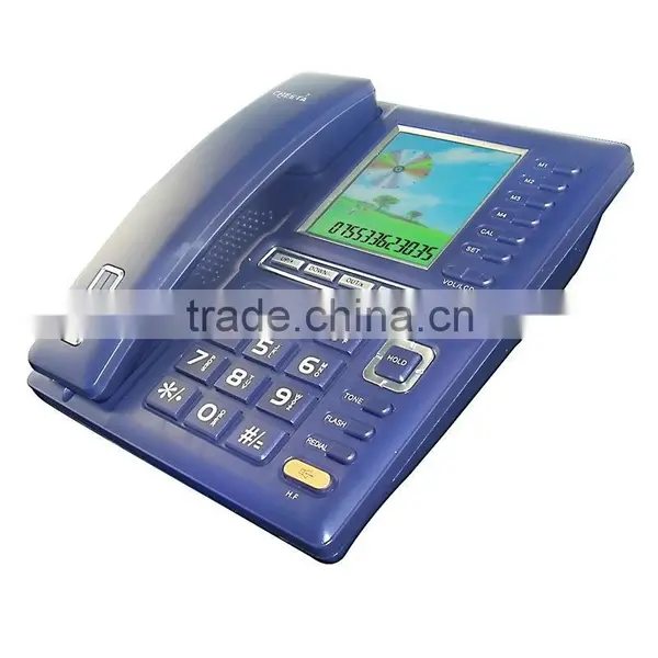 Big LCD dispay telephone with memory and calculator function