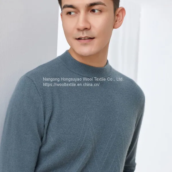 Half Collar Jumpers Sweater/Men Winter Pullover Cashmere Knitted Sweaters photo-3