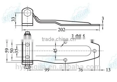 01114 Van Truck Trailer Steel Zinc Plated Door Hinge photo-6