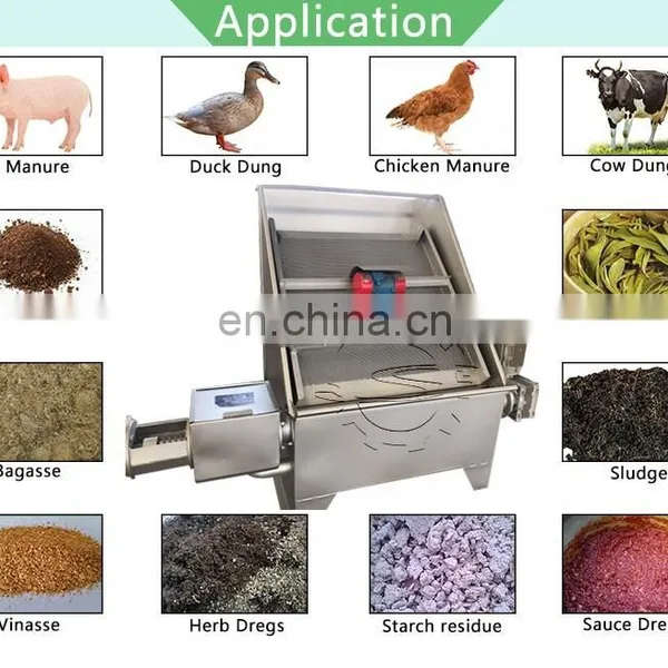 Fertilizer Solid and Liquid Chicken Manure Dehydrator Separator Cow Pig Dug Separator Dewatering Machine photo-3