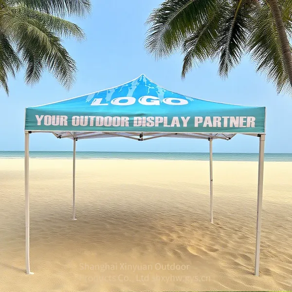 Customizable Billboard Logo Outdoor Promotion Booth Tent, Semi-automatic and Quick-to-set-up Pop-up Tent