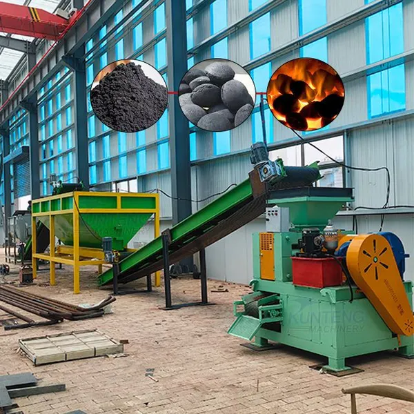 Charcoal Pressure Ball Production Line Coal Ball Press Machine Coal Powder Pelletizer Machine EPC