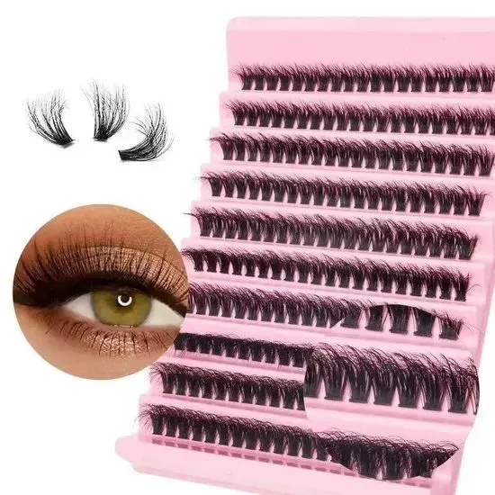 Large Capacity 100 Paira Soft Natural Women's Fox Lazy Sun Flower Eye Glue-Free Cross Border False Book Eyelash Sets