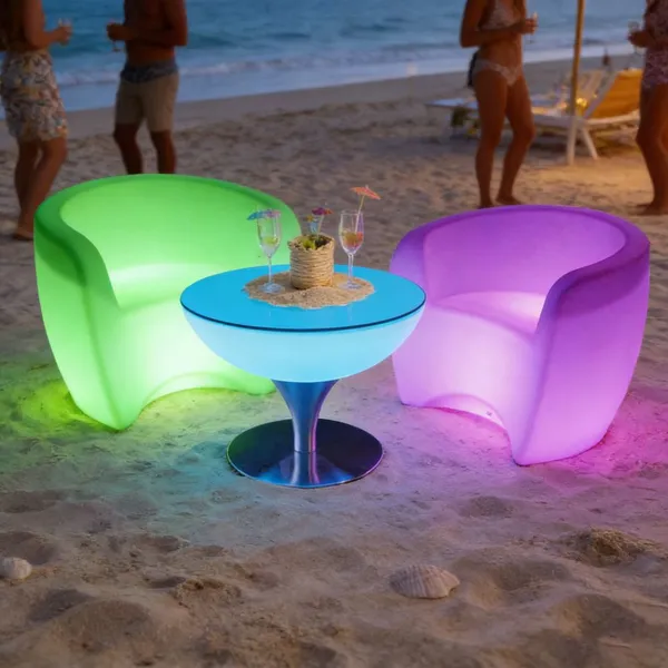 Outdoor Party Led Light up Led Furniture Illuminated Event Night Club Lounge Led Light Bar Furniture Chairs Tables Sofa Set photo-2