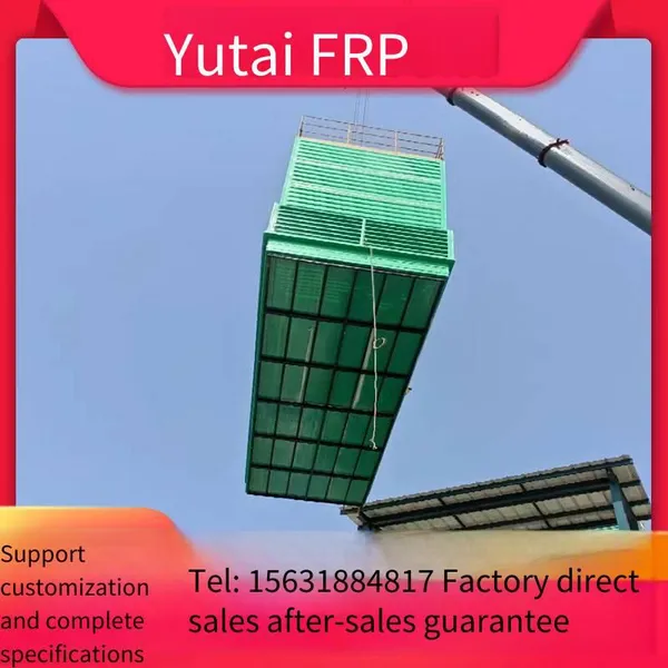Cross-flow Square Energy-saving Low-noise Fiberglass Cooling Tower, High-temperature Industrial Refrigeration Cooling Water Tower, Yutai photo-5