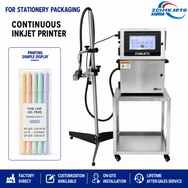 CIJ Inkjet Printer for Stationery Packaging Product Identification and Variable Data