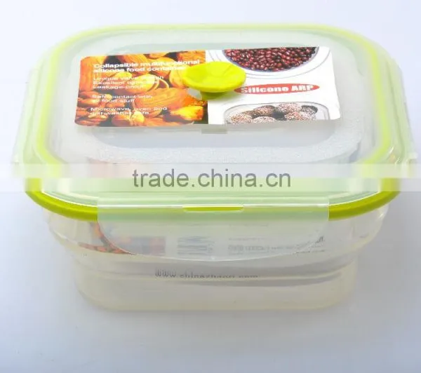 1000ml Square Collapsible Silicone Food Container photo-5