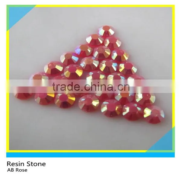 Wholesale Hotfix Flatback Rhinestone AB Yellow Round Resin Stone For Shoes photo-6