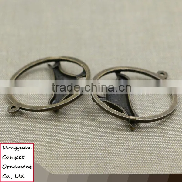 Wholesale Metal Plating Zinc Alloy Hollow Out Cuckoo Bird Pendant photo-5