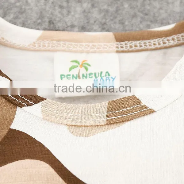 2016 Hot Sale Boutique Baby Romper Customized Cotton Short Sleeve Camouflage Costume Infant Todder Baby Rompers photo-3