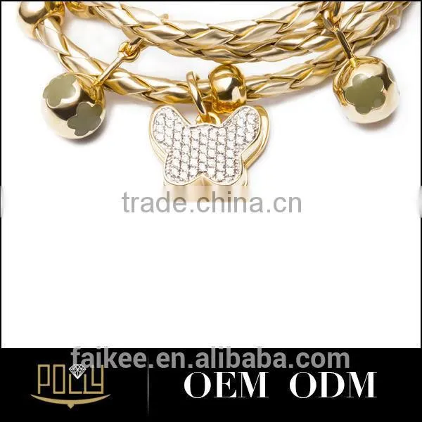 Snap Button Jewelry Butterfly 925 Silver Bracelet for Women photo-3