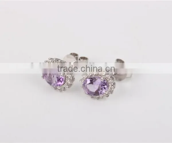 Latest Ladies Fashion Girl Earrings With Diamond Stone photo-2