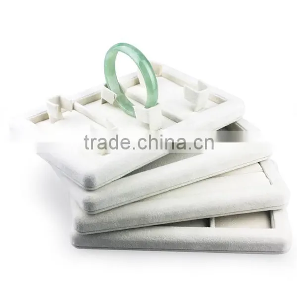 Custom High End White Velvet Jewelry Display Bracelet Holder photo-2