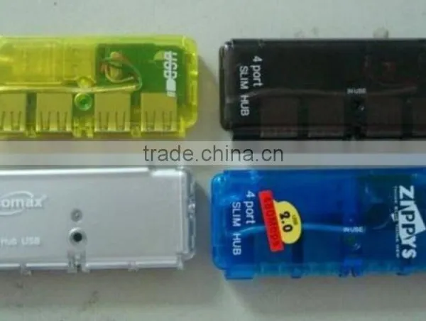 China Export Portable Novelty Slim USB 2.0 Hub 4 Port With Short Hide Cable photo-5