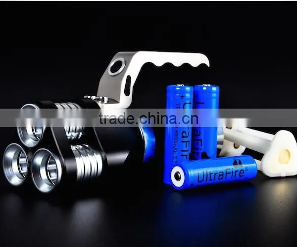 3LED Hand-held Portable Aluminum Flashlight 30W Rechargeable Portable Searching Flashlights photo-6