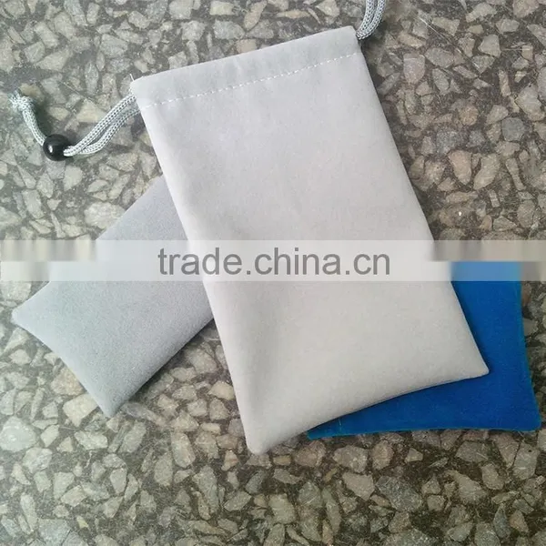 High-end Velour Smart Phone Bag With Button photo-5
