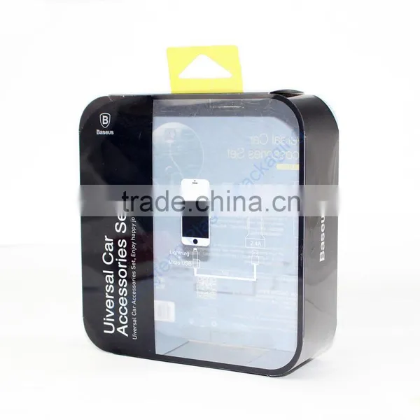Transparent Customized Dual Car Charger Plastic Box Packaging photo-3