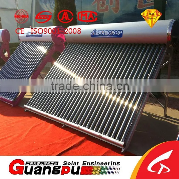Non Pressurized Heat Pipe Solar Water Heater