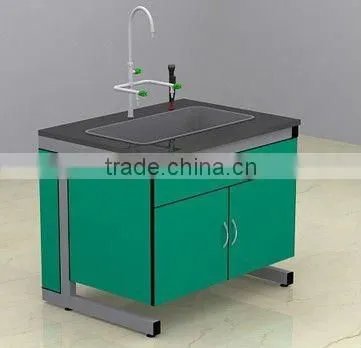 PP Material Sink + Solid Brass Faucet Lab Sink Table photo-5