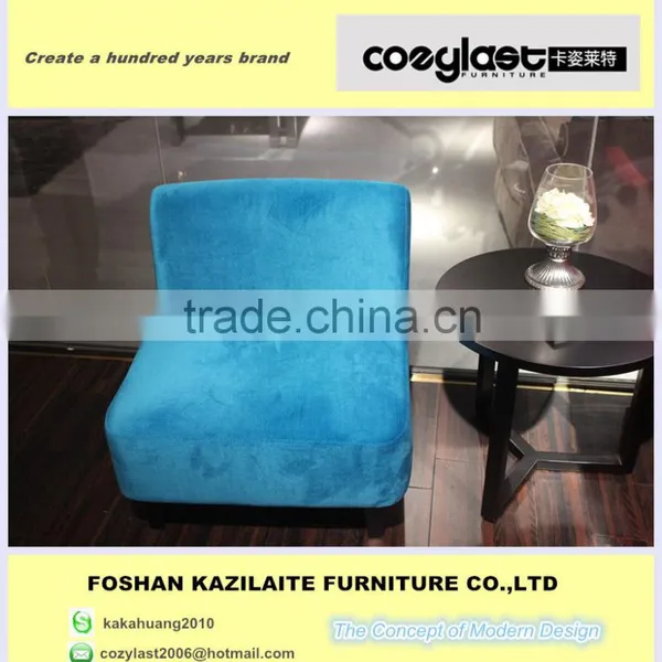 Blue Velvet Lounge Chair
