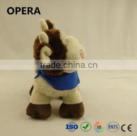 Very Soft Cheap Brown pv Plush Fabric Cow Toys