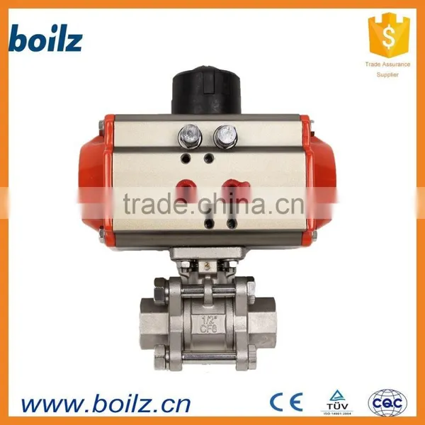 High platform threaded pneumatic positioner ball valve