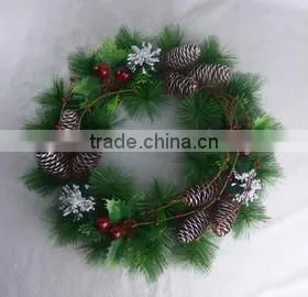 Pine Needle Hot Selling Artificial Decorative Xmas Wreath Christmas Decoration photo-5