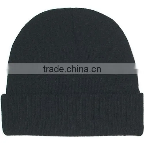 Wholesale Unisex Plain Ski Cuff Knitted Beanie photo-3
